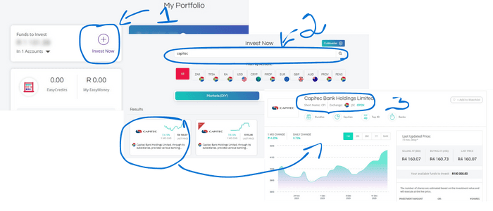 Step 3 Search for Capitec Share Price